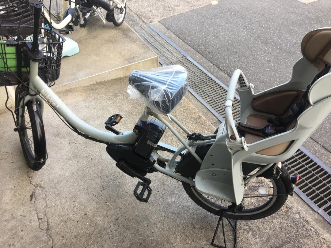 地域限定送料無料　ビッケ　12,3AH　子供乗せ　水色　神戸市　電動自転車