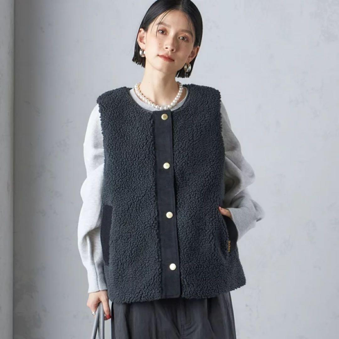 もん様　Barbour DULSIE LINER ボアベスト