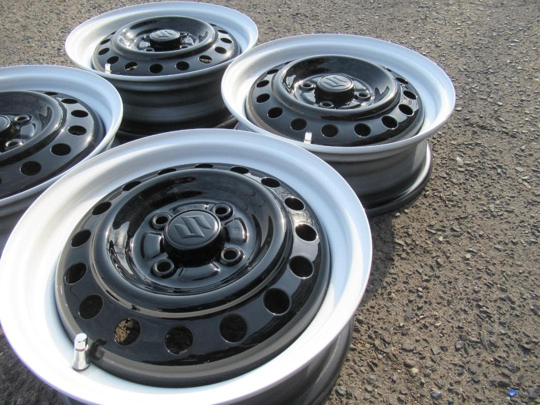 Rio☆オーダー塗装　14インチ　ブラックXホワイトリム☆