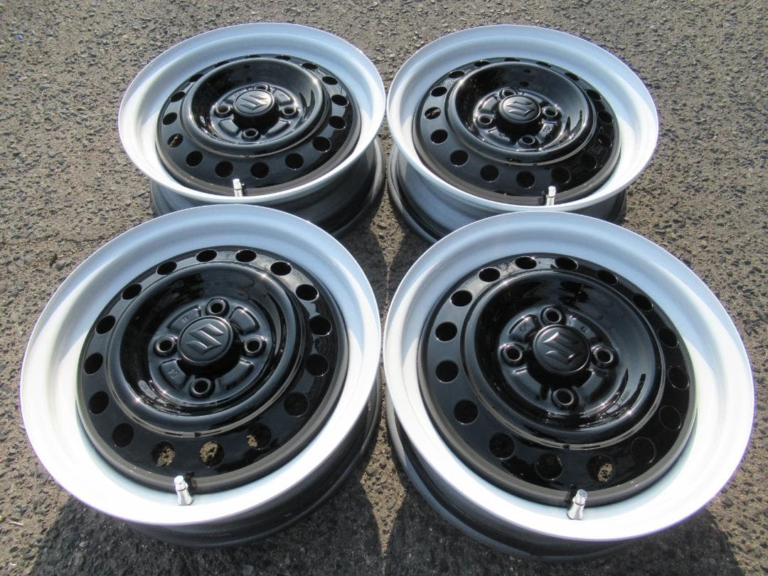 Rio☆オーダー塗装　14インチ　ブラックXホワイトリム☆