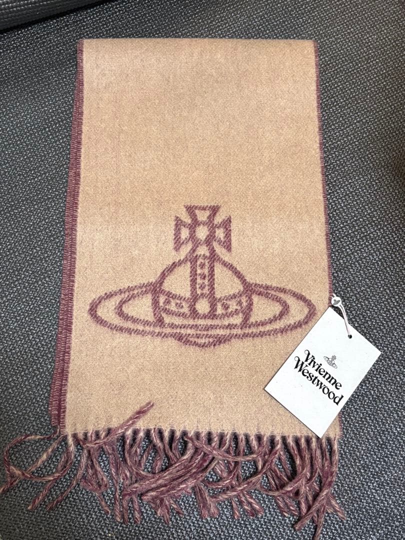 Vivienne Westwood マフラー Camel/Bordeaux