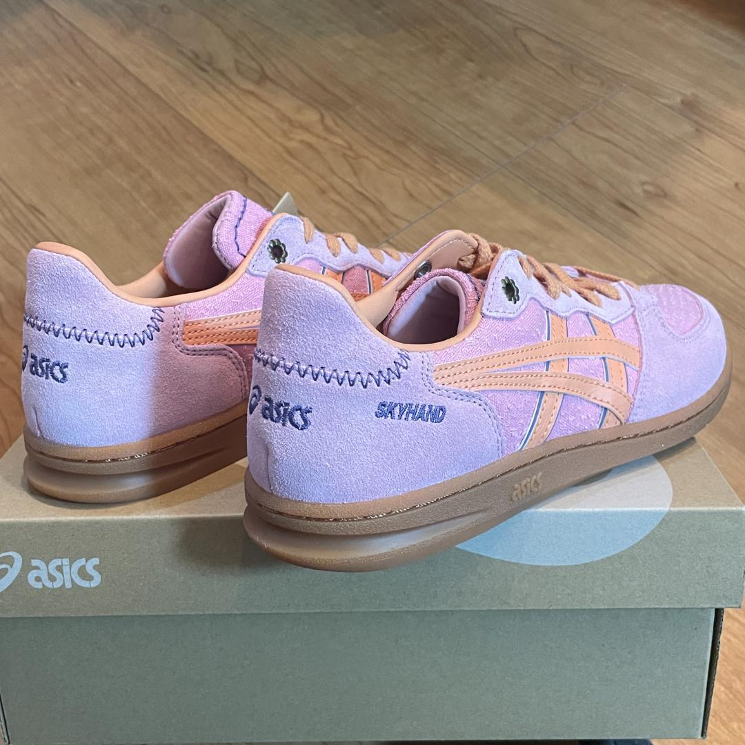 新品　25 スカイハンド　ピンク　SKYHAND OG　スエード　ASICS