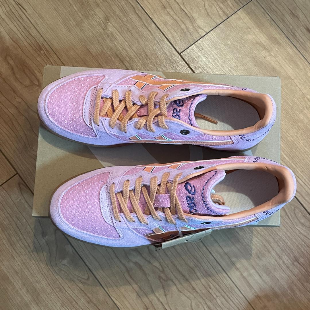 新品　25 スカイハンド　ピンク　SKYHAND OG　スエード　ASICS