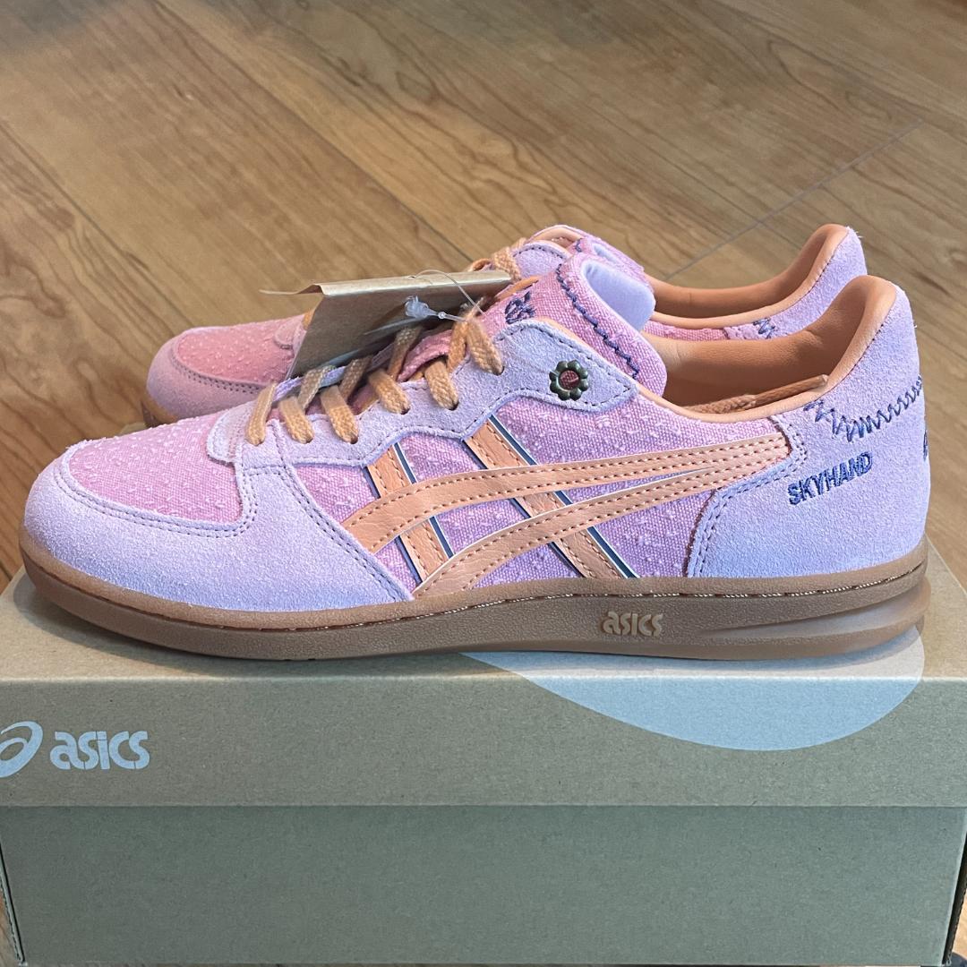 新品　25 スカイハンド　ピンク　SKYHAND OG　スエード　ASICS