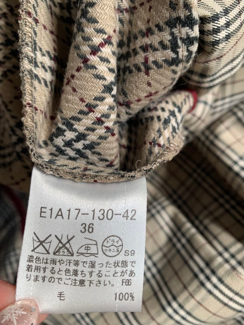 バーバリーブルーレーベル トレンチコート 36サイズ ウールライナー付き