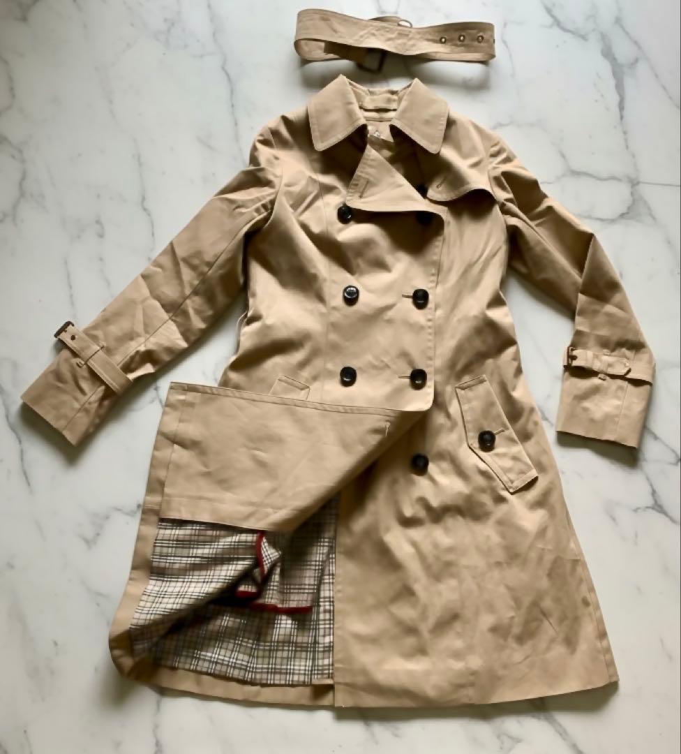 バーバリーブルーレーベル トレンチコート 36サイズ ウールライナー付き