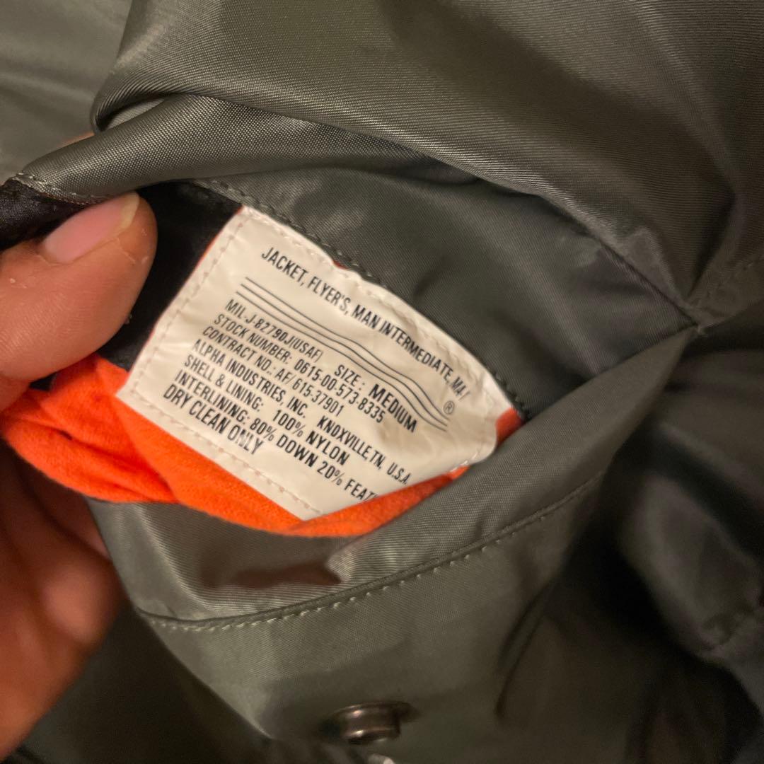 ALPHA MOONLOID アルファ　別注 DOWN MA-1 ダウンMサイズ