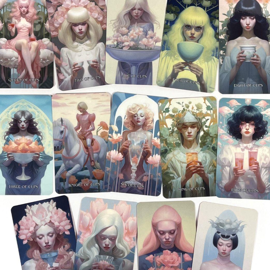 新品 雪月花ピンク タロット 全78枚 海外お取り寄せ 巾着プレゼント