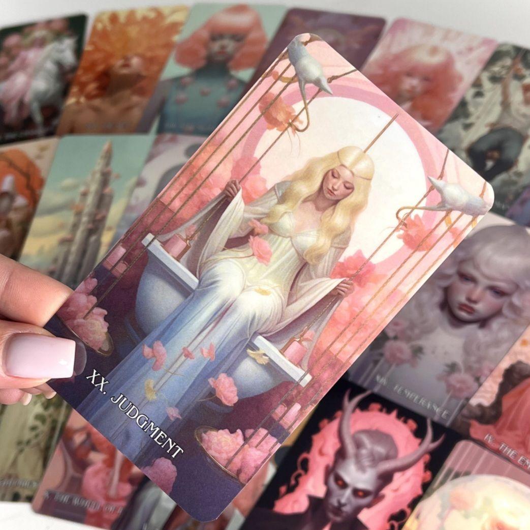 新品 雪月花ピンク タロット 全78枚 海外お取り寄せ 巾着プレゼント