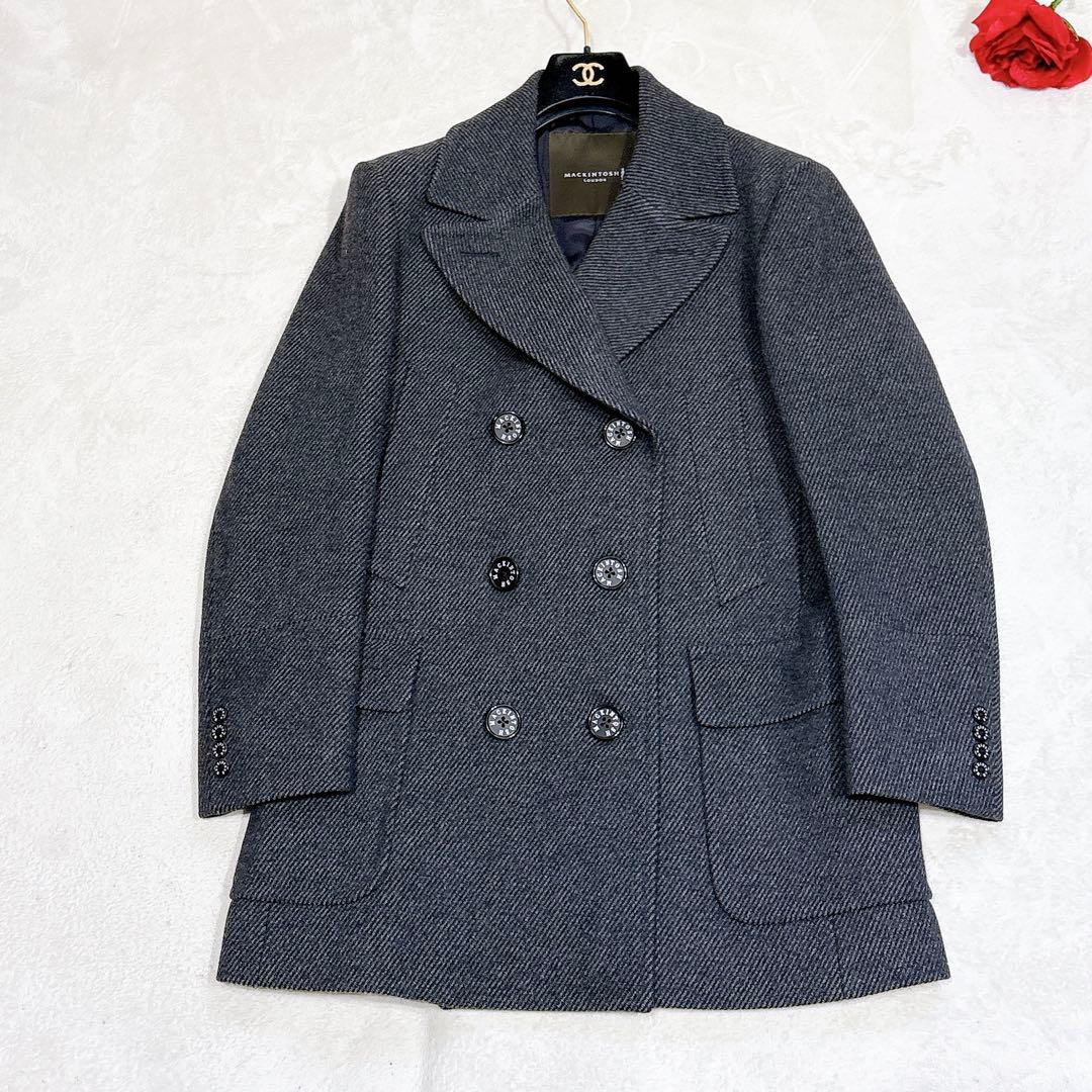 未使用✨　マッキントッシュ　ロンドン　チェスターコート　ピーコート　M グレー