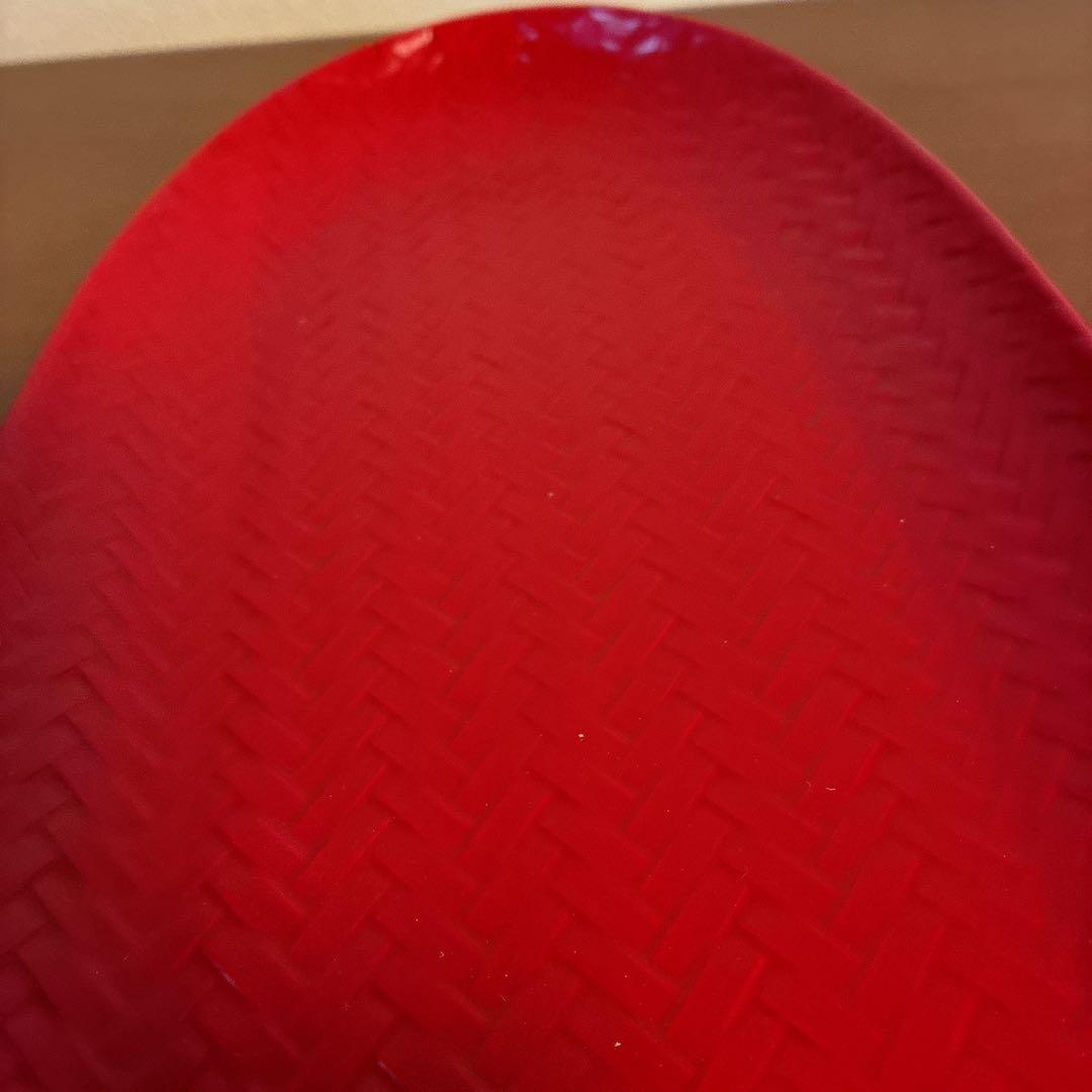 【新品未使用】井上藍胎漆器　朱と黒の2枚　フランスパン皿　箱付　完売品