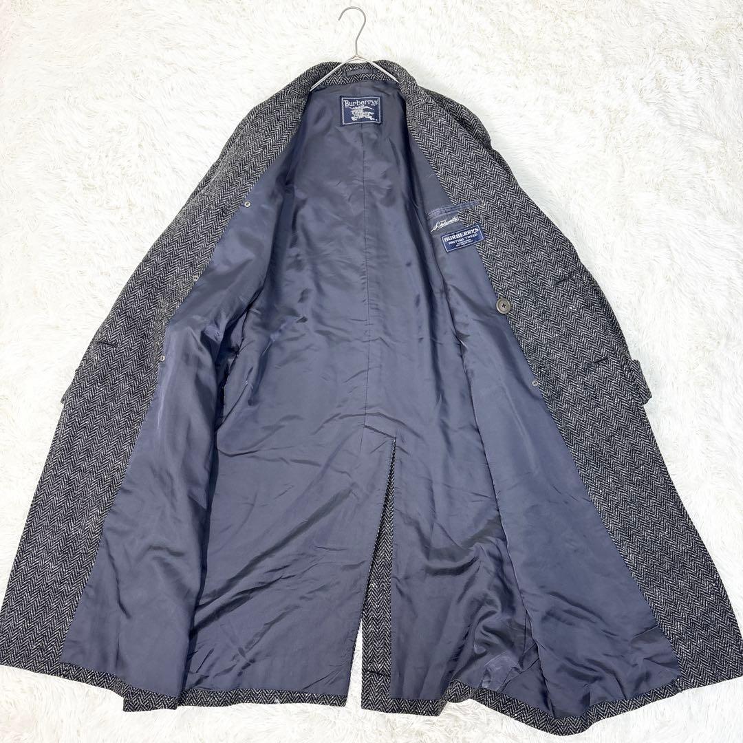 ☆美品☆Burberrys チェスターコート ヘリンボーン ダブル ツイード