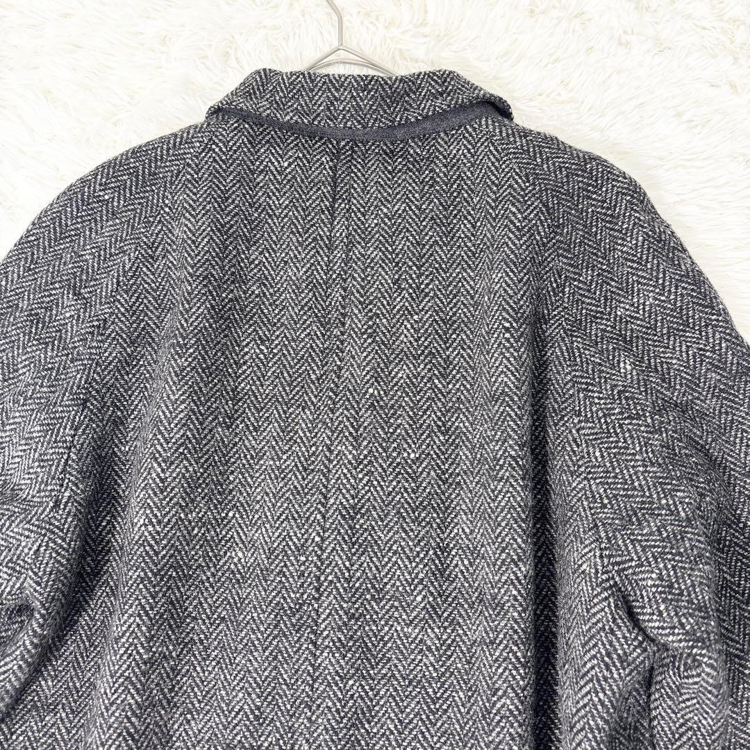 ☆美品☆Burberrys チェスターコート ヘリンボーン ダブル ツイード