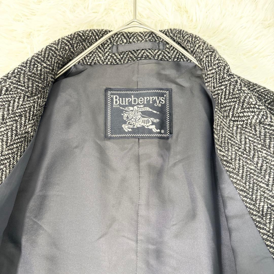 ☆美品☆Burberrys チェスターコート ヘリンボーン ダブル ツイード