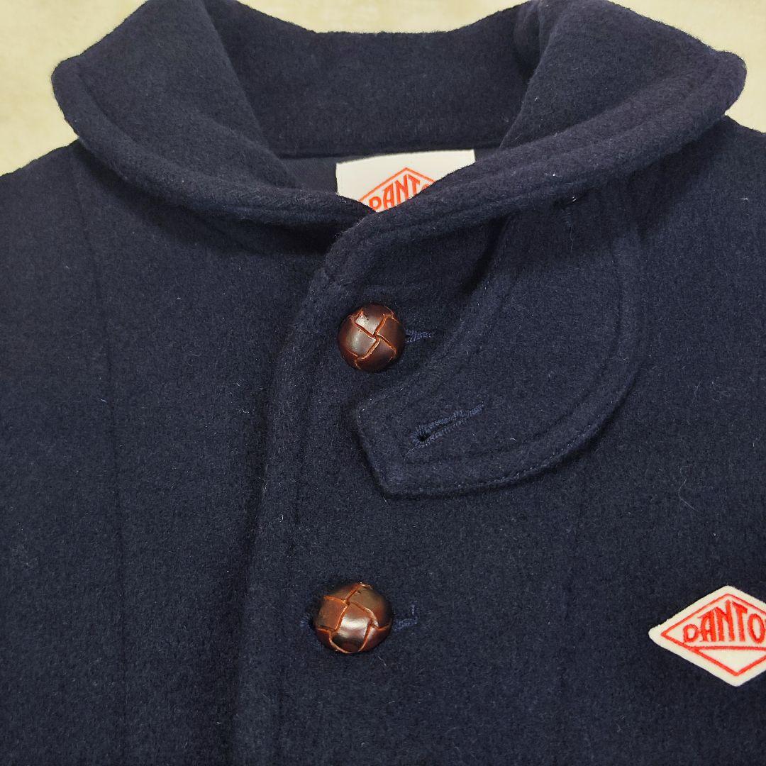 ダントン ウールモッサ コート くるみボタン ネイビー 42 Lサイズ