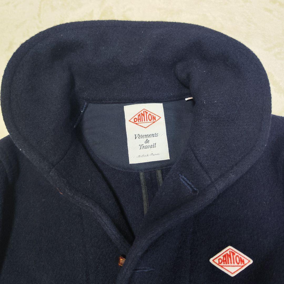 ダントン ウールモッサ コート くるみボタン ネイビー 42 Lサイズ