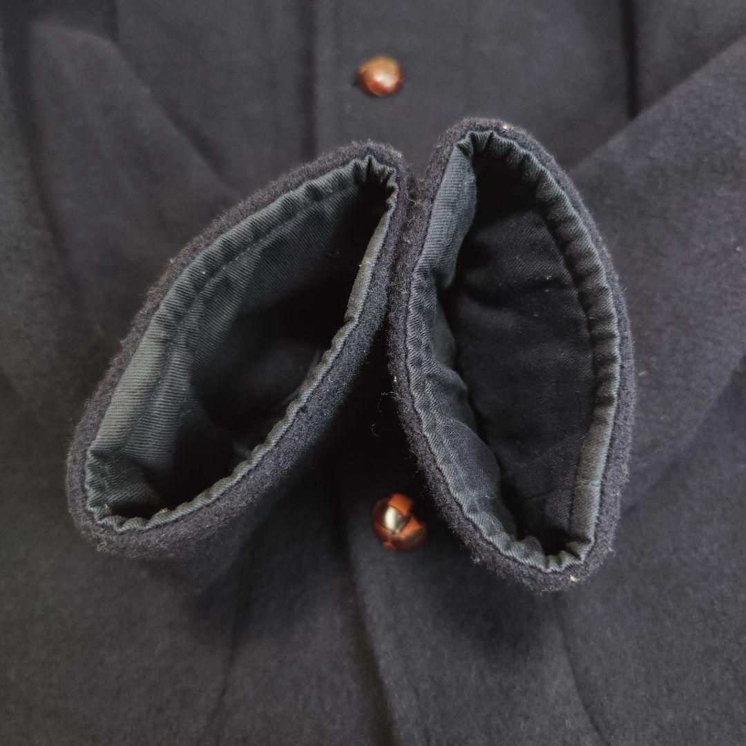 ダントン ウールモッサ コート くるみボタン ネイビー 42 Lサイズ