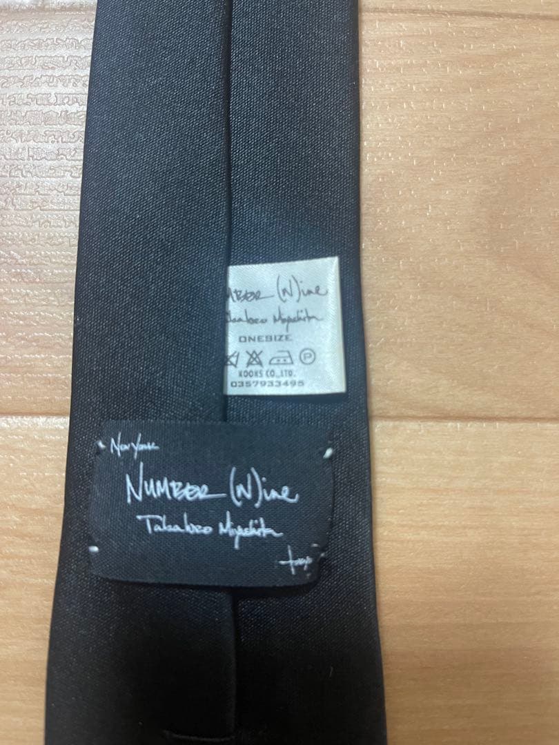 初期　NUMBER (N)INE ブラック ネクタイ