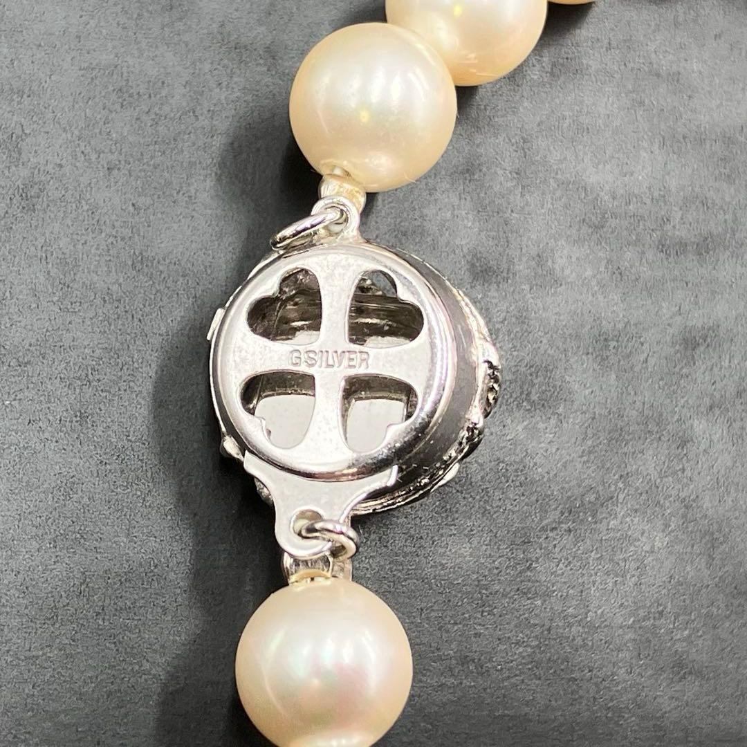 本真珠 パール ネックレス ラウンド　約8mm 37g イヤリングセット