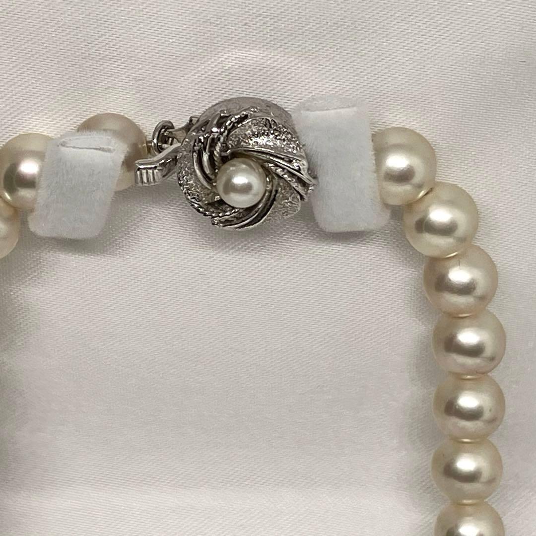 本真珠 パール ネックレス ラウンド　約8mm 37g イヤリングセット