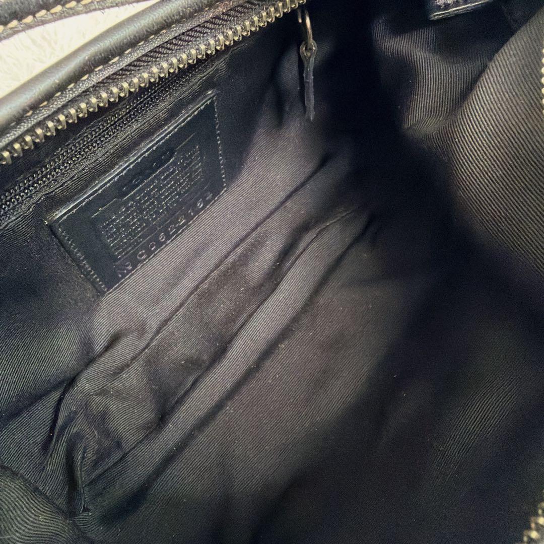 バッグ Coach Hobo Hand Bag Signature Black mini