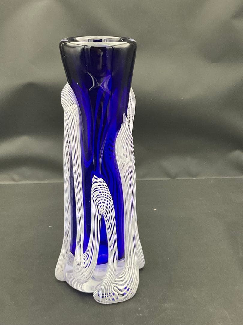 坂田裕昭　ガラス　花瓶　レース文様