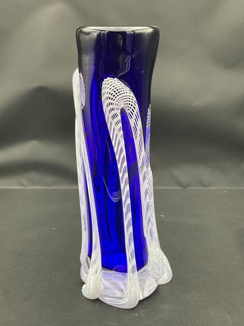 坂田裕昭　ガラス　花瓶　レース文様