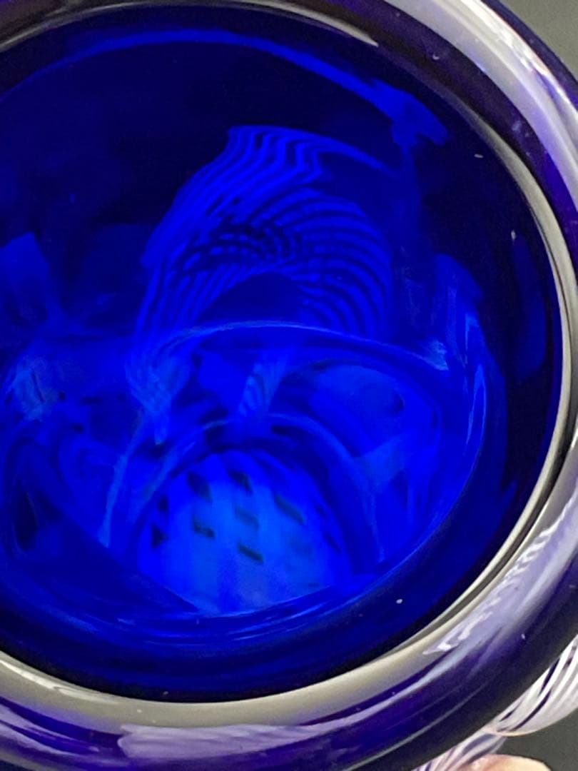 坂田裕昭　ガラス　花瓶　レース文様