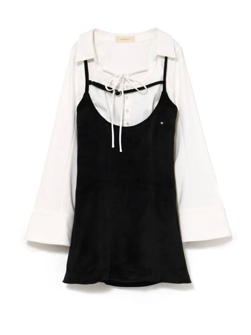 ワンピース andmary Betty velour mini dress