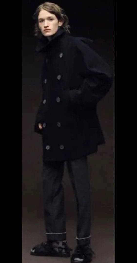 18aw Kolor ウールカシミア タスマニアメルトンWコート Pコート