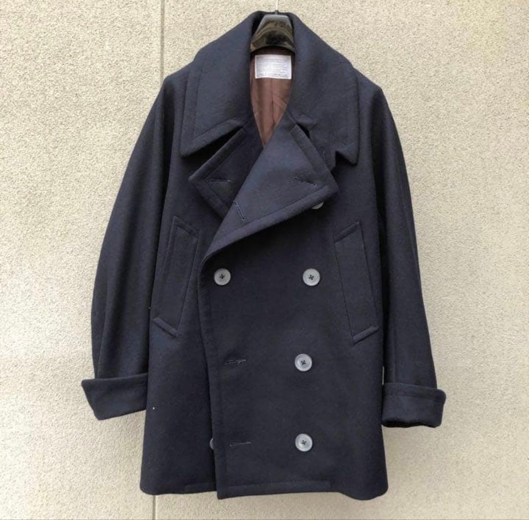 18aw Kolor ウールカシミア タスマニアメルトンWコート Pコート