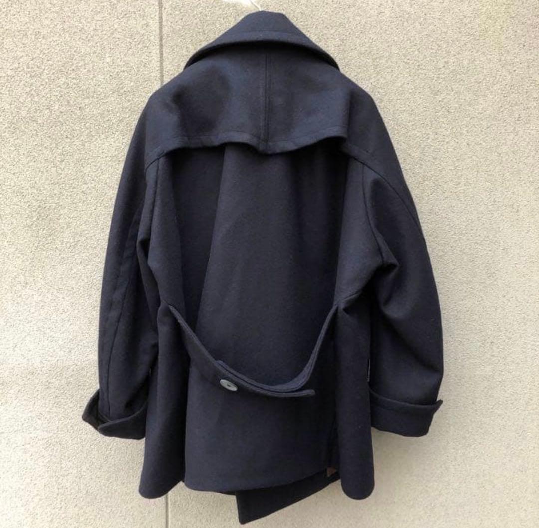 18aw Kolor ウールカシミア タスマニアメルトンWコート Pコート