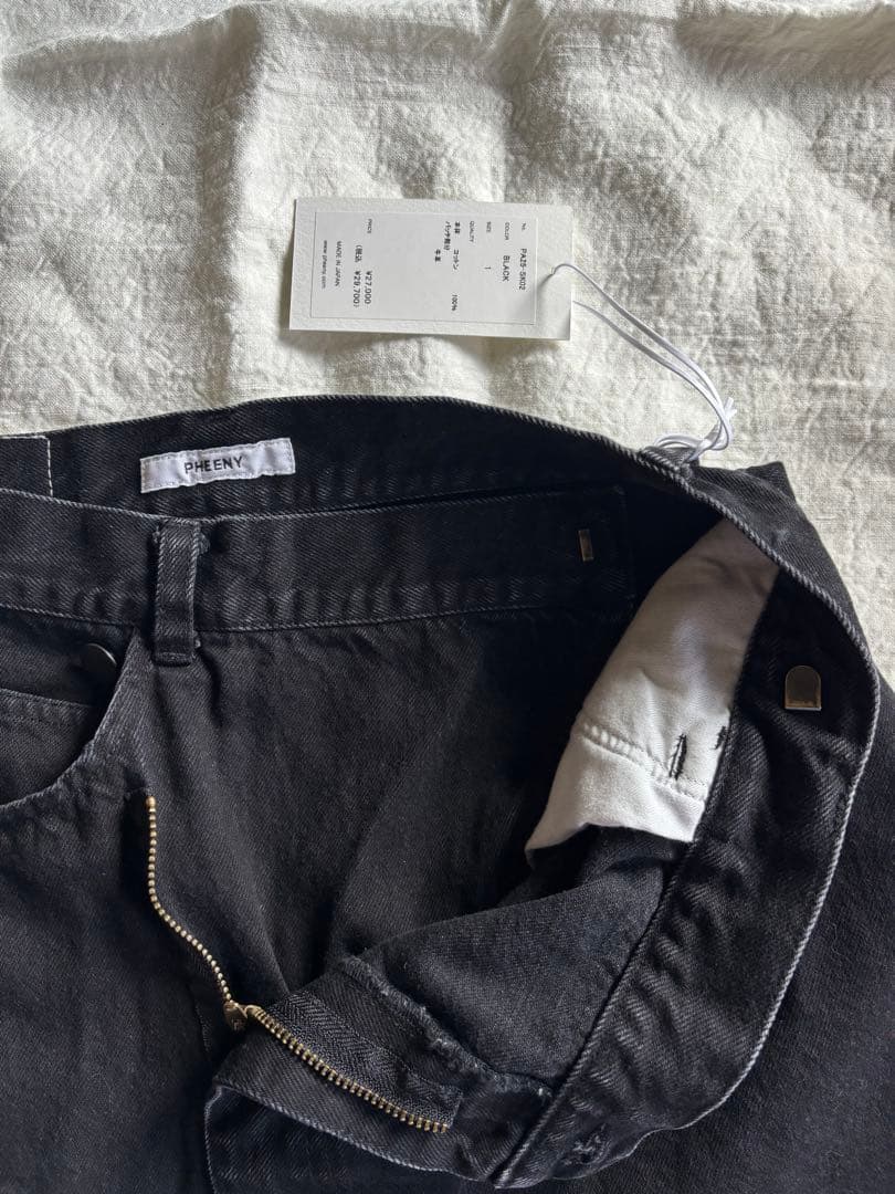 PHEENY 今季デニムAラインミニスカート