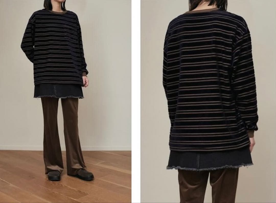 PHEENY 今季デニムAラインミニスカート