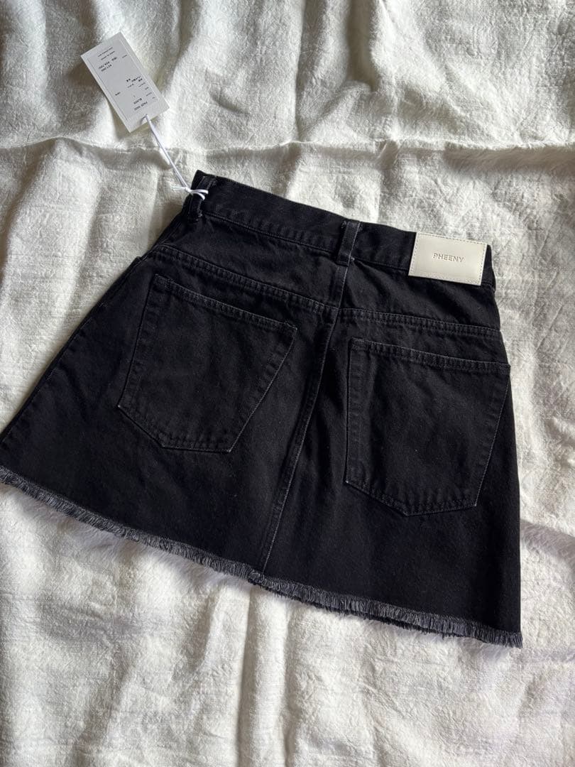 PHEENY 今季デニムAラインミニスカート