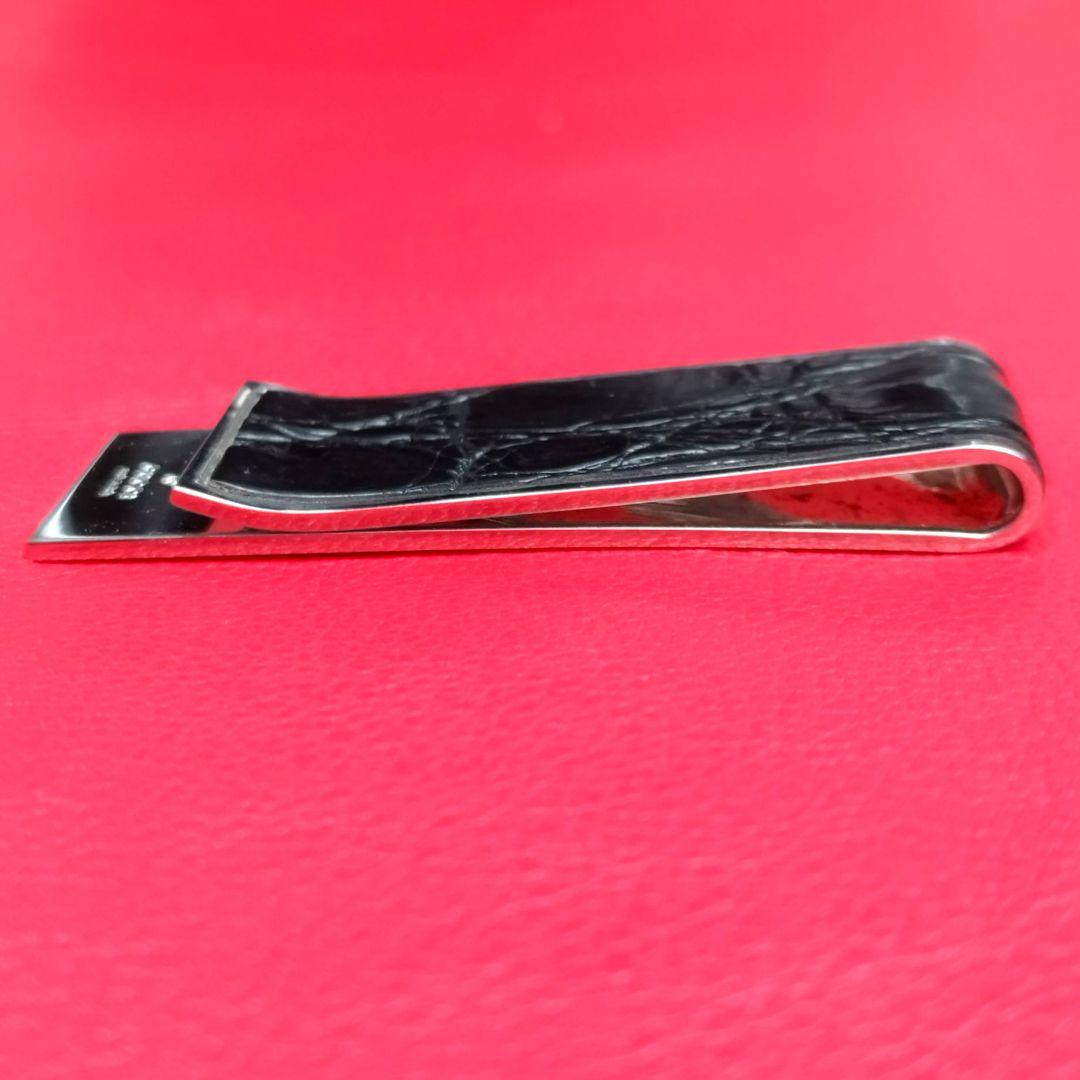 【美品】GUCCI グッチ マネークリップ クロコダイル ブラック 保存袋付き