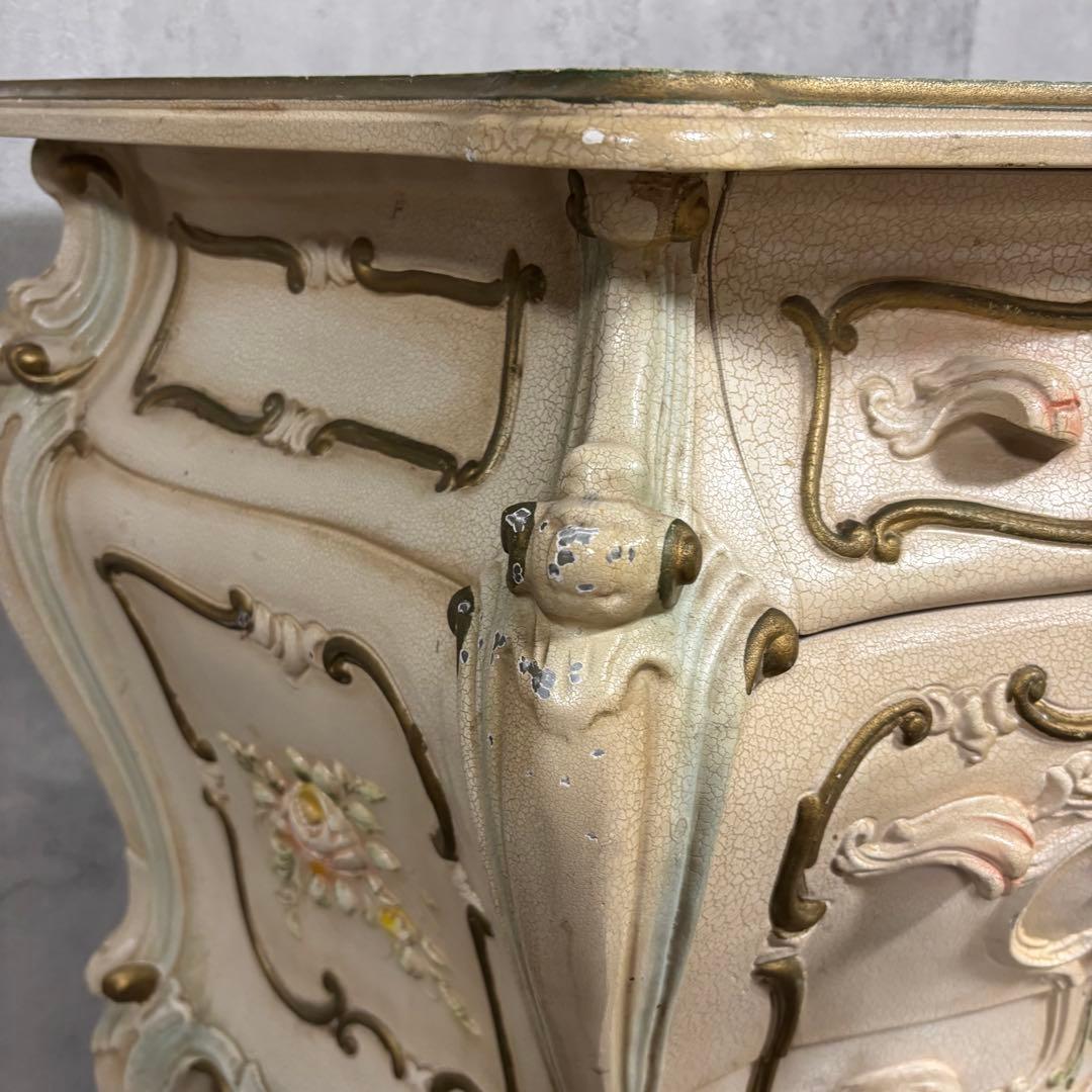 ロココ調　アンティーク　バロックスタイル 3段引出しチェスト　猫脚