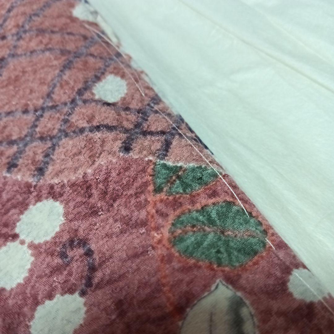 小紋着物　新品未使用　袷　辻ヶ花柄