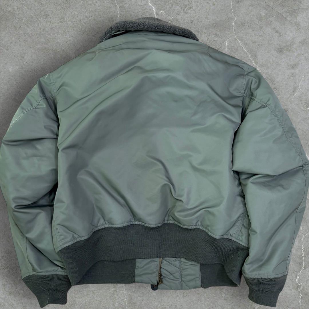 BEAMS PLUS B-15フライトジャケット ボア MA-1 セージ M