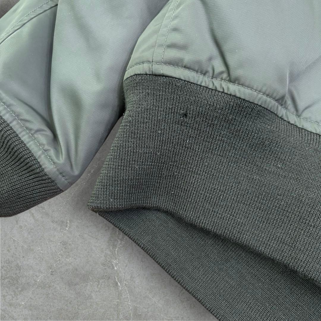 BEAMS PLUS B-15フライトジャケット ボア MA-1 セージ M