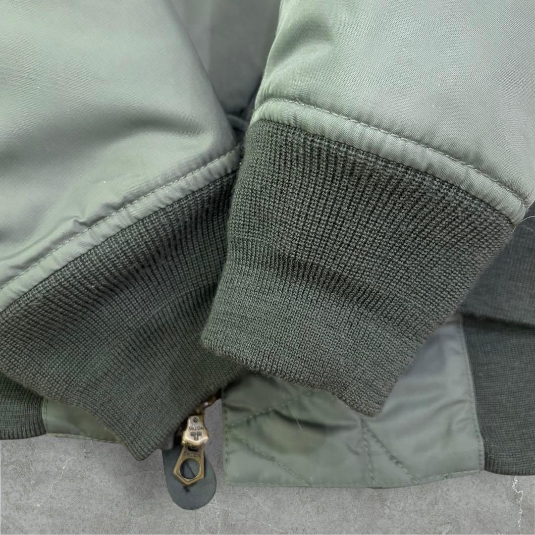 BEAMS PLUS B-15フライトジャケット ボア MA-1 セージ M