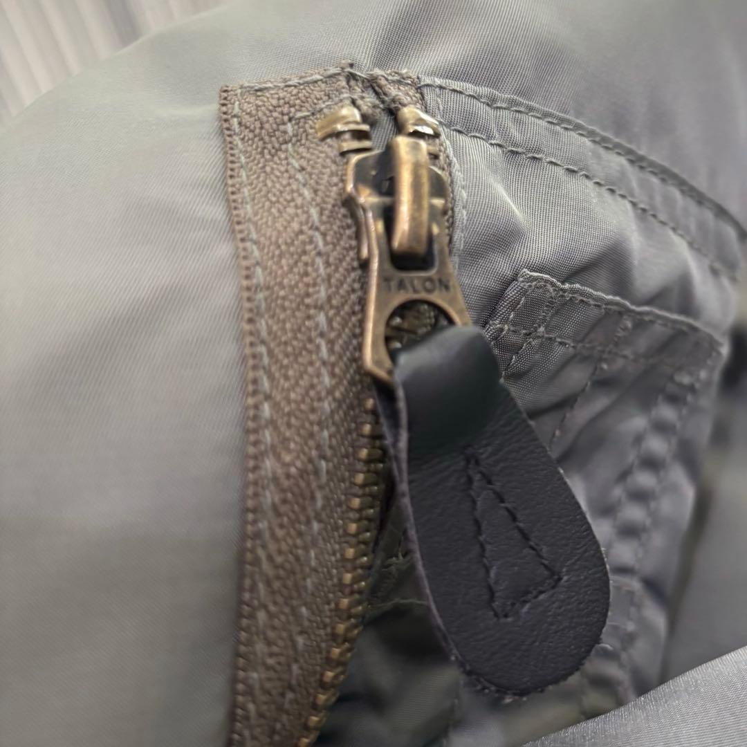 BEAMS PLUS B-15フライトジャケット ボア MA-1 セージ M