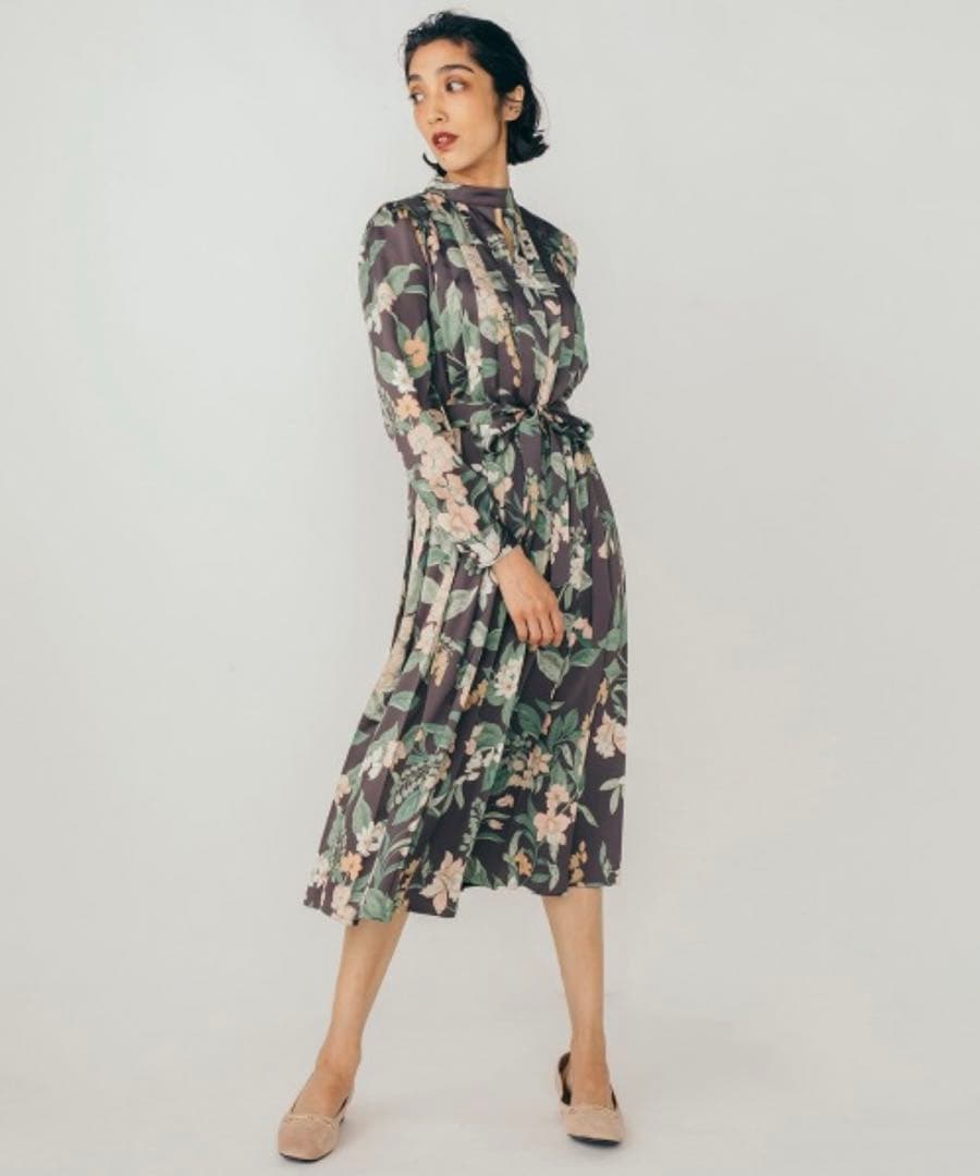 Sov.<original>花柄プリントワンピース