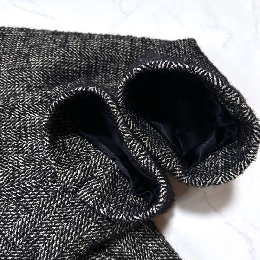 未使用級 フレームワーク TWEEDツイードショートコートワイド定価 5.2千円