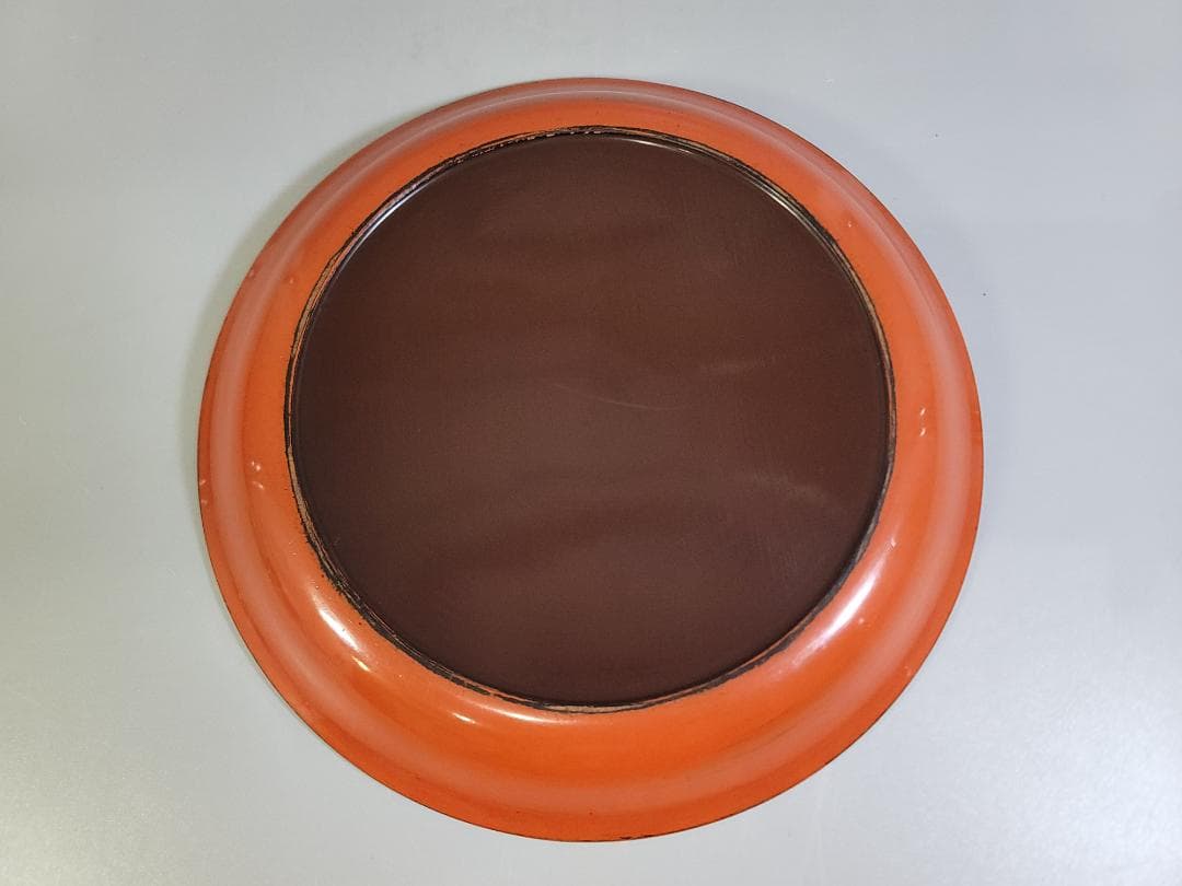 根来塗 丸盆 時代物 古美術 DT242