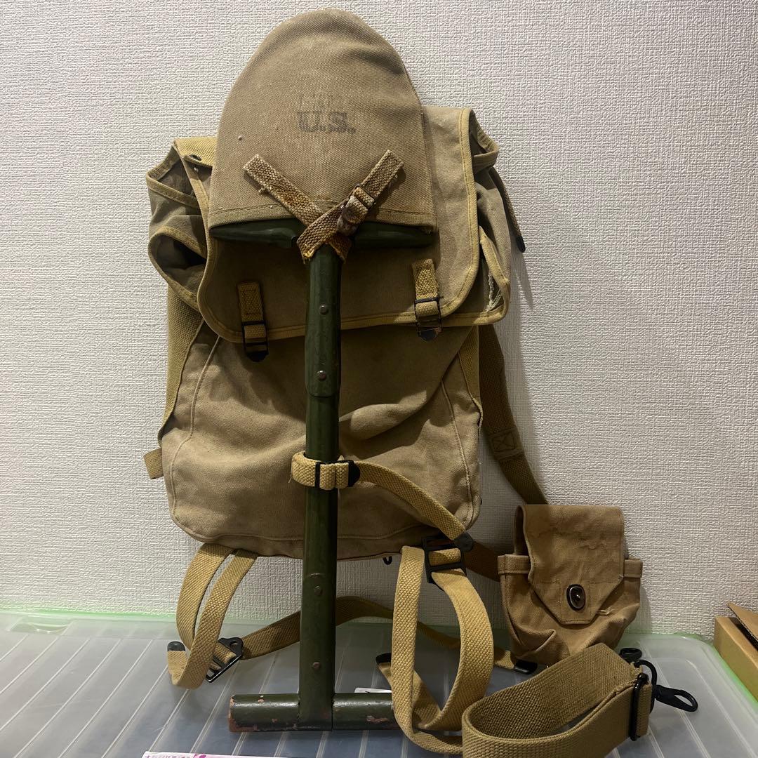 ヨ*ン様 ww2 米軍 海兵隊 M1936ミュゼットバッグ＆T型スコップセット