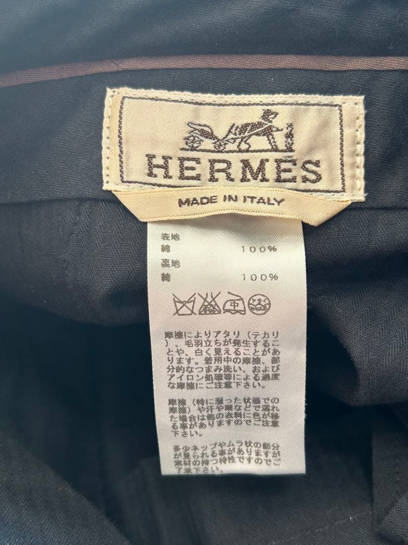 HERMÈS メンズ　パンツ　ブラック　極上美品