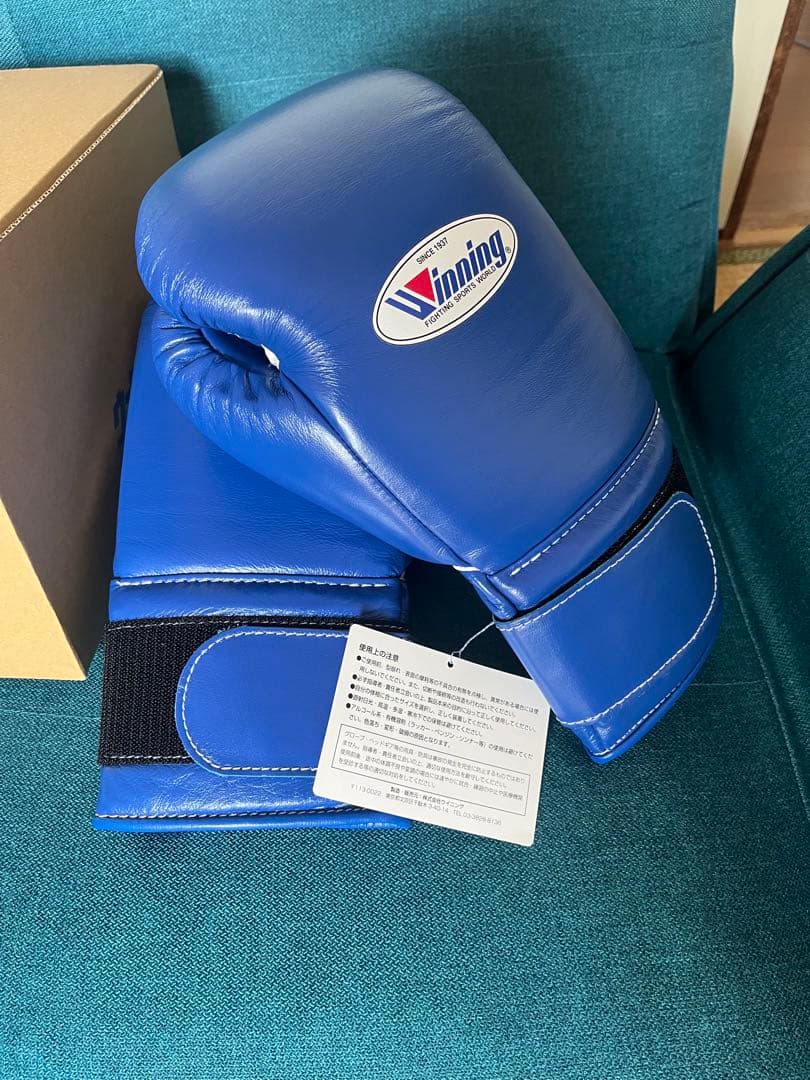 値段交渉可能！ブルー　ウイニングWinning ボクシンググローブ 14 oz