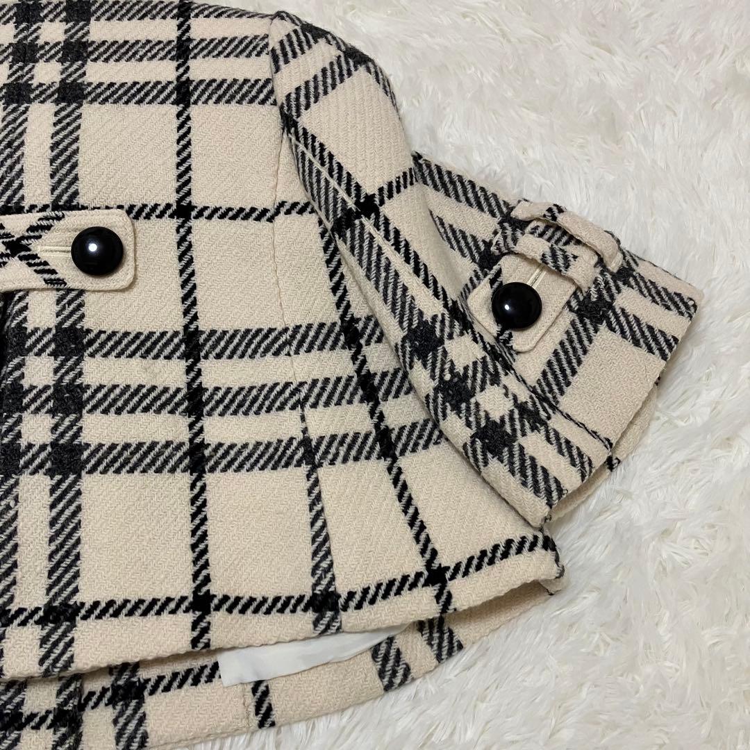 (美品)BURBERRY BLUE LABEL　ポンチョ　ケープ　コート　36