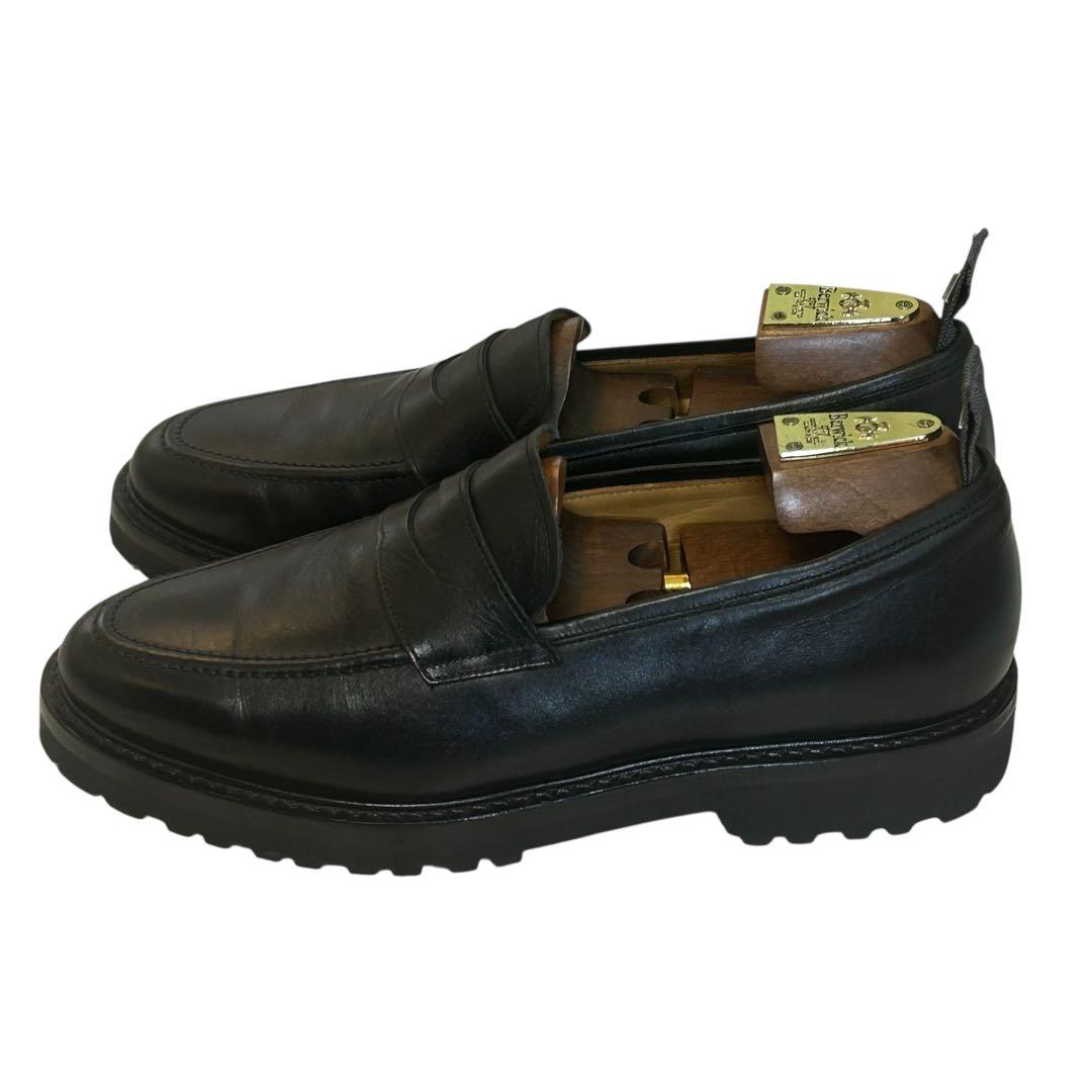 ケイスケ 未使用級WH×ナノユニバース ローファー ブラック 25